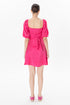 Sweetheart Neckline Balloon Sleeve Midi Dress